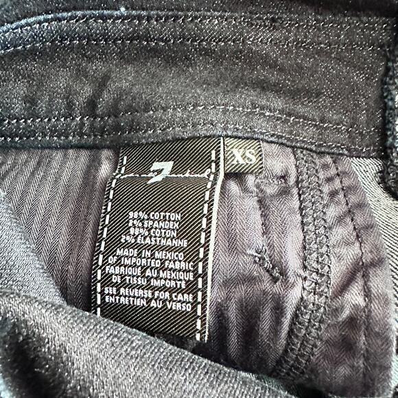 NWT 7 For All Mankind Denim Zip Front Jumpsuit Jean Overalls Dark Blue sz XS - Picture 5 of 16